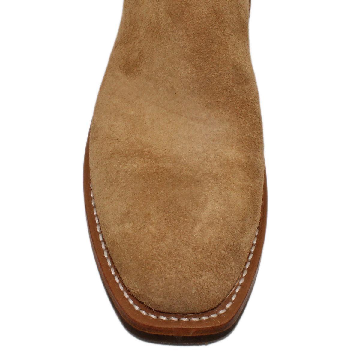 14" Black upper w/ Diamond Stitching
Buckskin Rough Out Steer Vamp
Regular French Square Toe
Underslung Heel