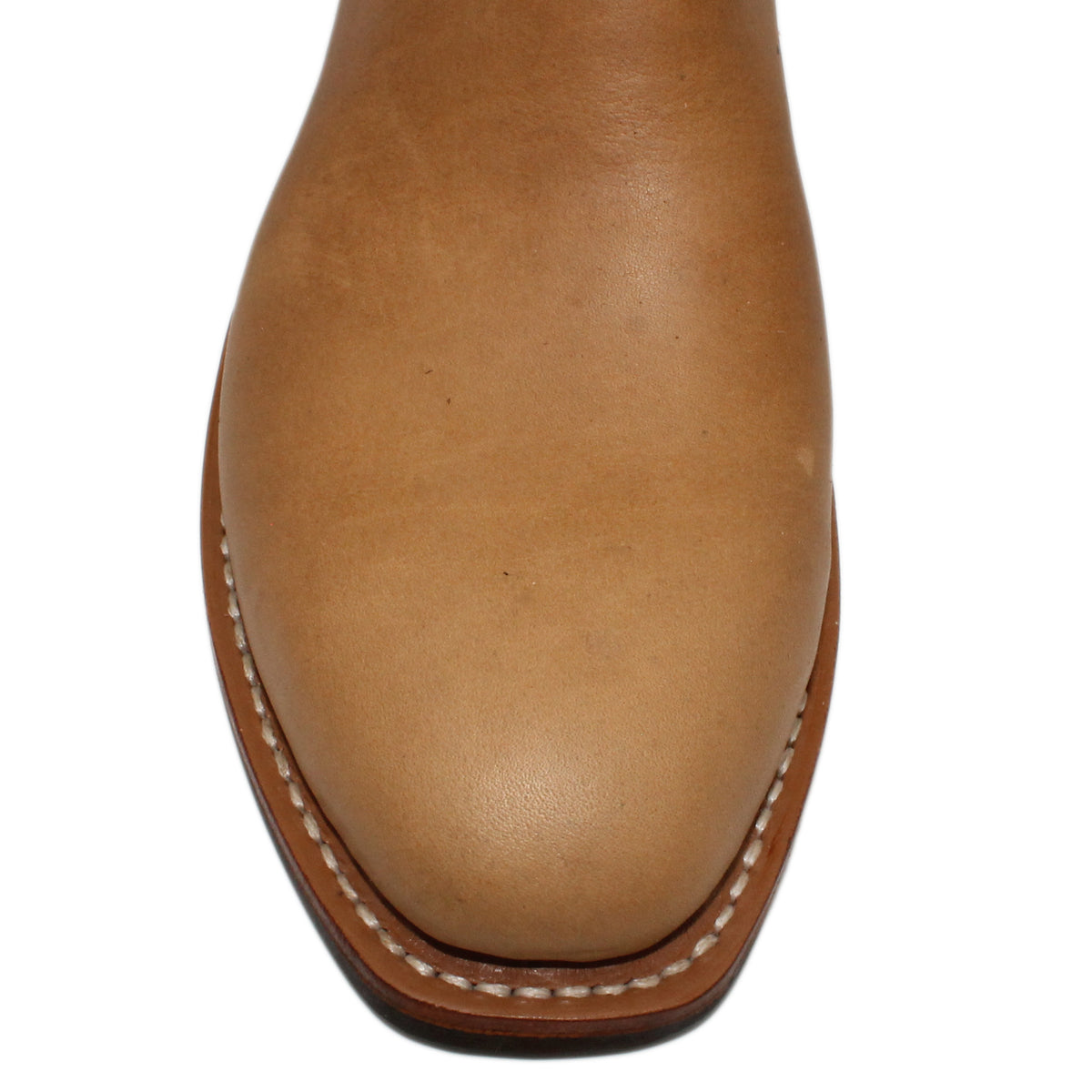 14" Forest Upper w/ Beck Classic Stitching
Buckskin Steer Vamp
Regular French Square Toe
Slightly Tapered Heel