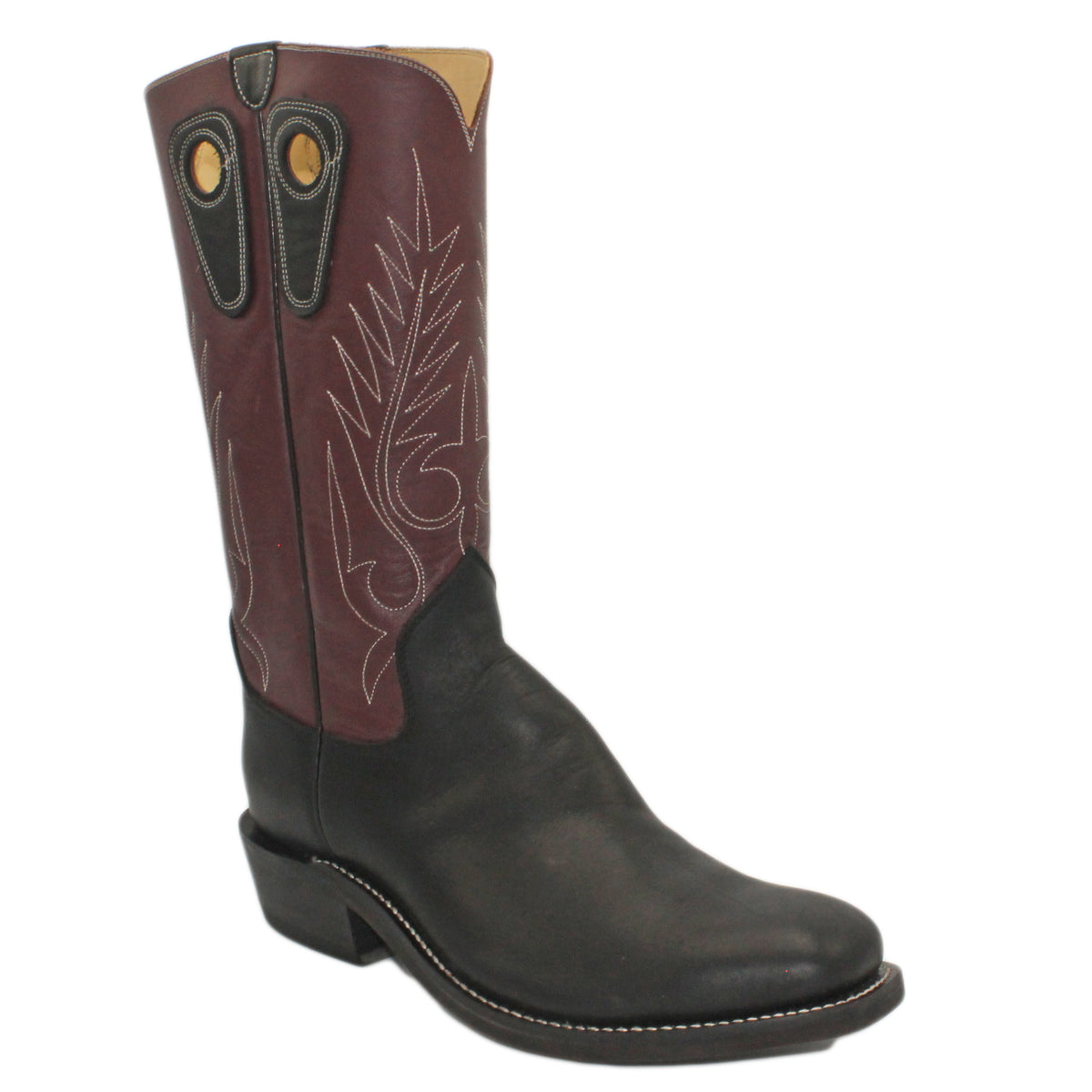 14" Wine Upper w/ Beck Classic Stitching
Black Steer Vamp
Wide French Square Toe
Slightly Tapered Heel