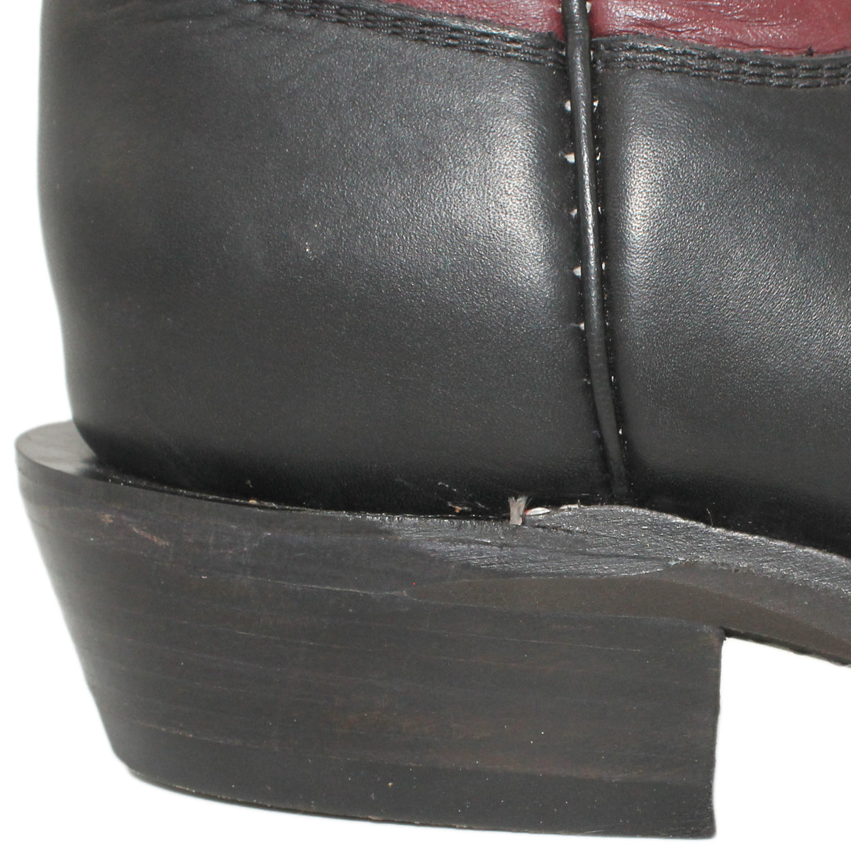 14" Wine Upper w/ Beck Classic Stitching
Black Steer Vamp
Wide French Square Toe
Slightly Tapered Heel