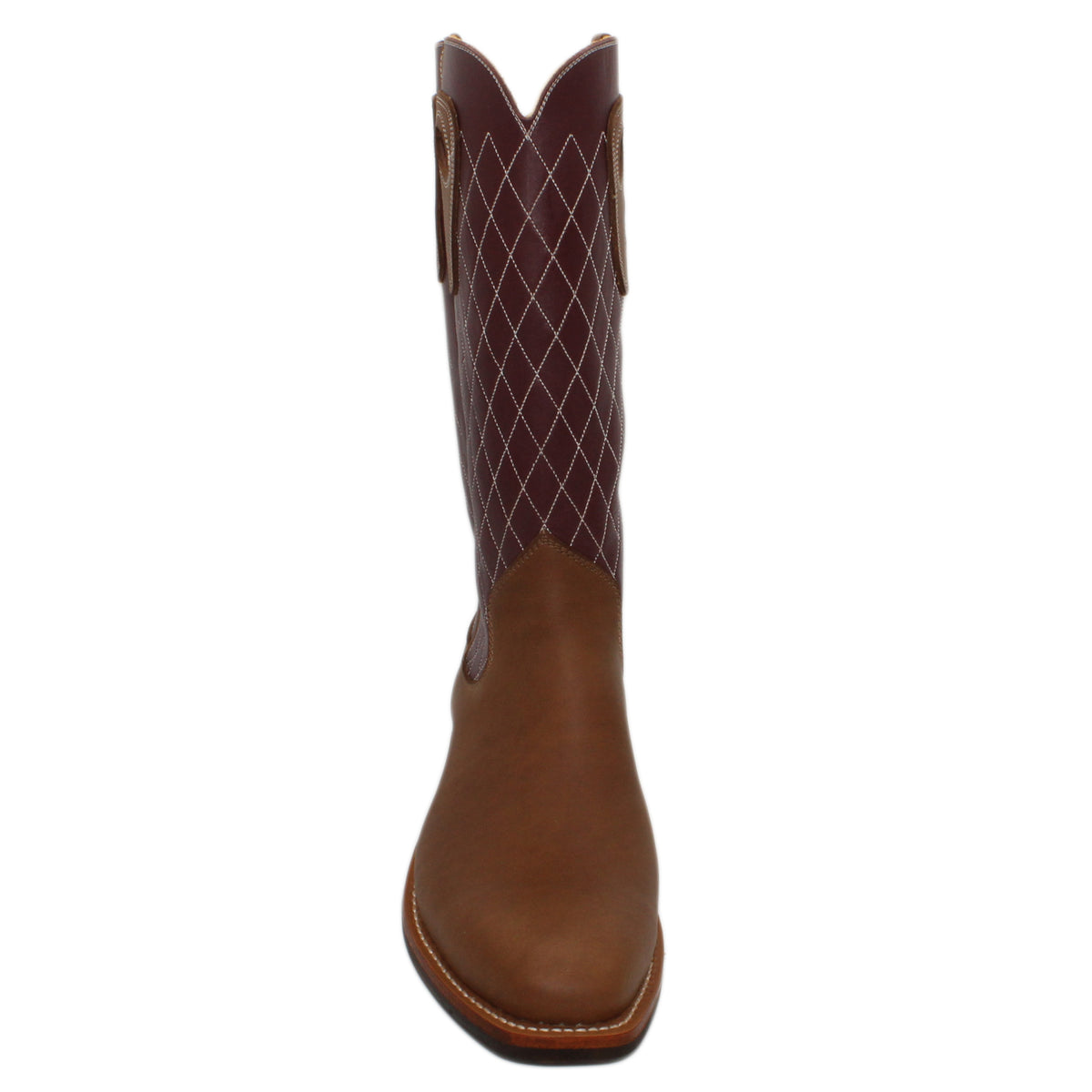 14" Wine Upper w/ Diamond Stitching
Saddle Timberjack Steer Vamp
Regular French Square Toe
Slightly Tapered Heel