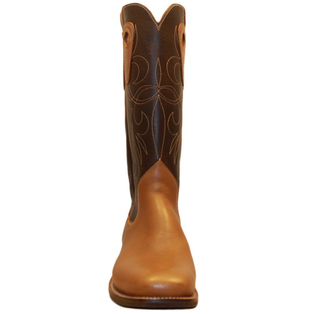 14" Brown Upper w/ Elkhorn Stitching
Saddle Anvil Steer Vamp
Wide French Toe
Slightly Tapered Heel