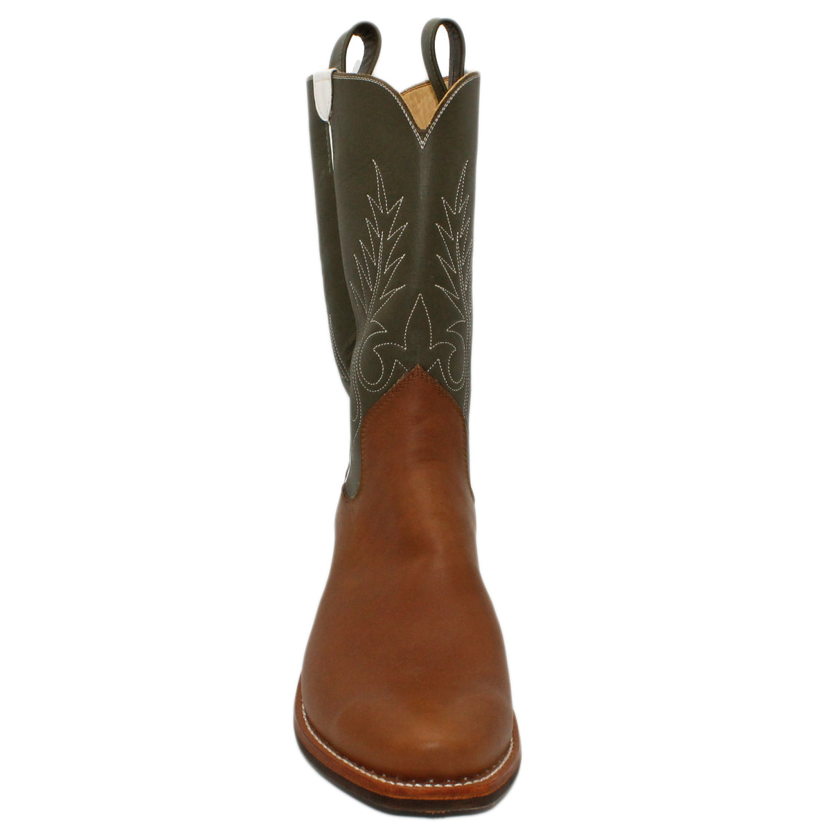 12" Forest upper w/ Beck Classic Stitching

Saddle Timberjack Steer Vamp

Regular Forties Square Toe

Slightly Tapered Heel