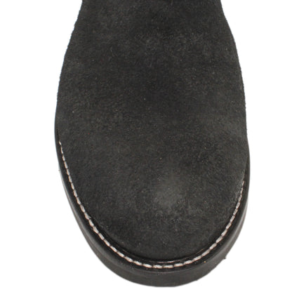 14" Brown Upper w/ Elkhorn Stitching

Black Rough Out Steer Vamp

Round Toe

Block Heel