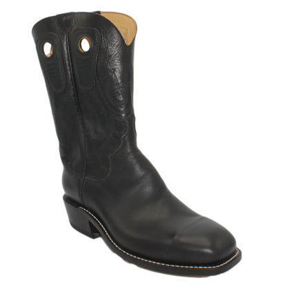 12" Black Kidskin Upper w/ Beck 3 Row Stitching

Black Calf Vamp

Wide French Toe

Slightly Tapered Heel

Leather Sole
