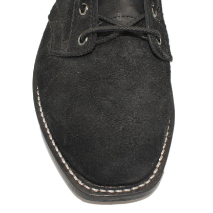 8" Lace-Up

Black Rough Out Steer

Regular French Square Toe

Slightly Tapered Heel