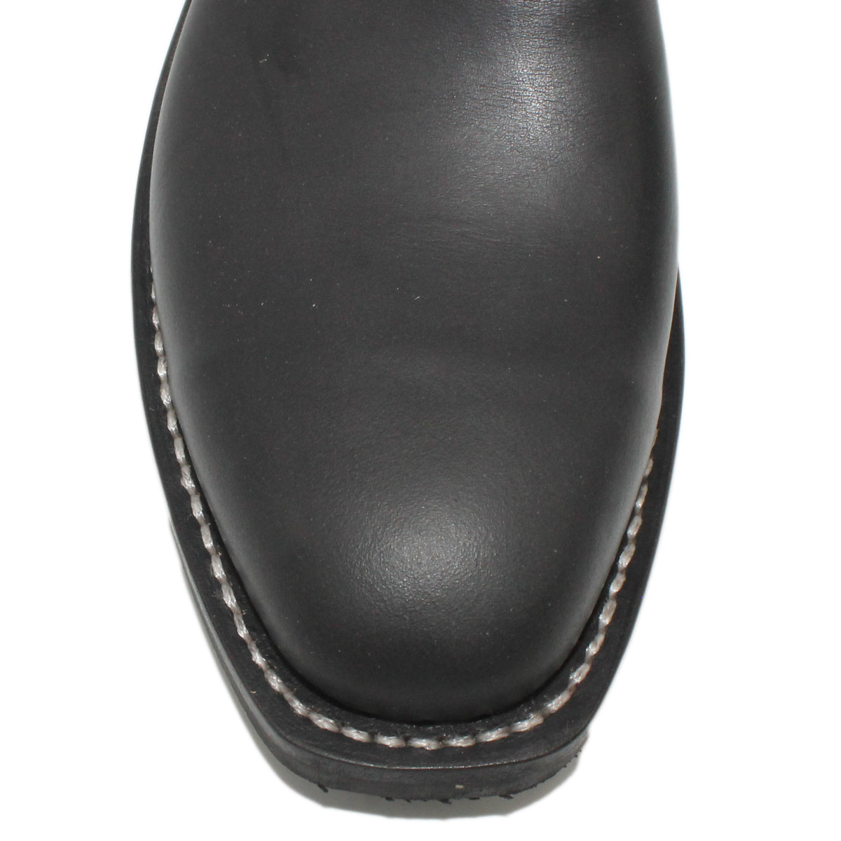14" Blue Upper w/ Beck Classic Stitching

Black Steer Vamp

Regular French Square Toe

Slightly Tapered Heel