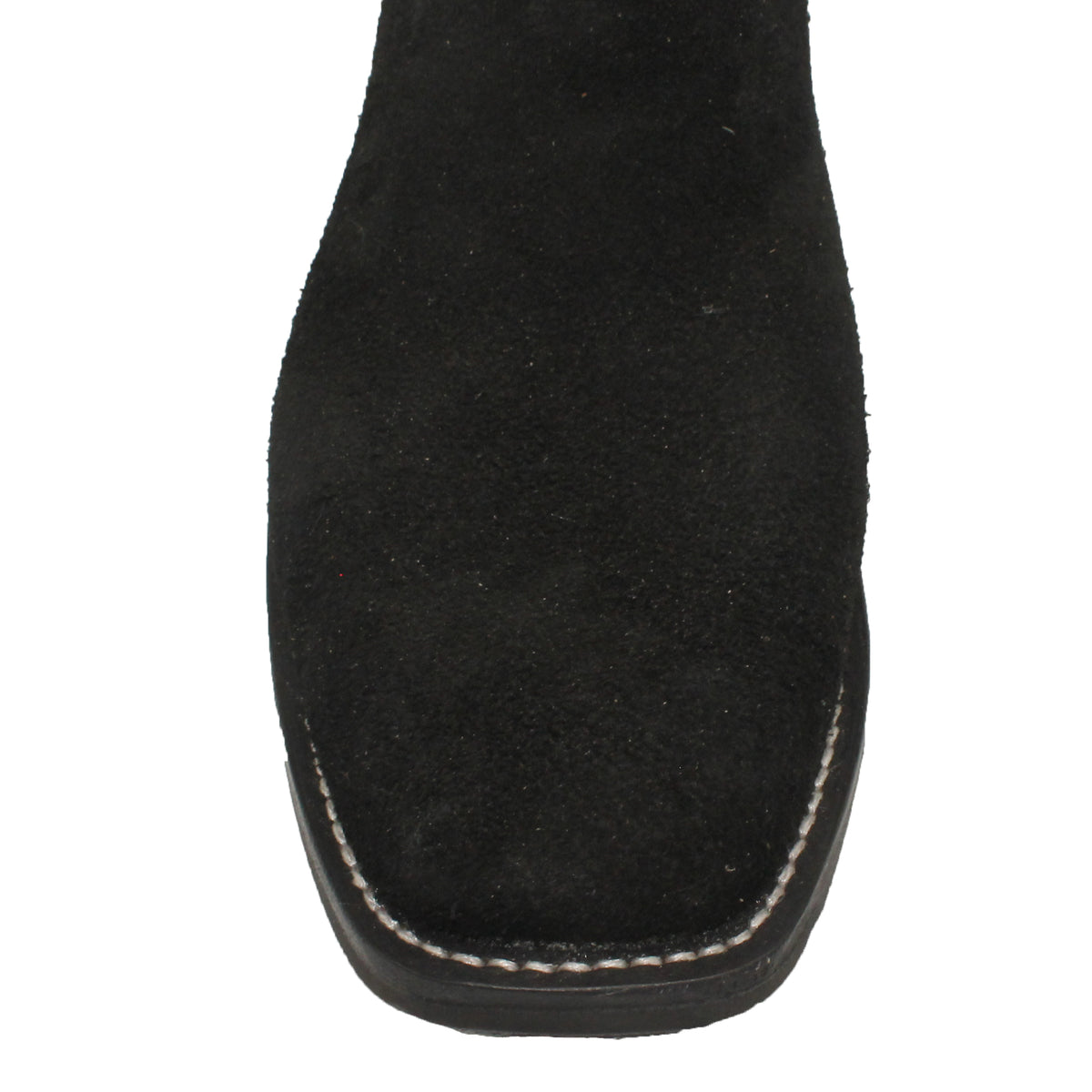 12" Blue Upper w/ Loops Stitching

Black Rough Out Steer Vamp

Wide French Toe

Slightly Tapered Heel