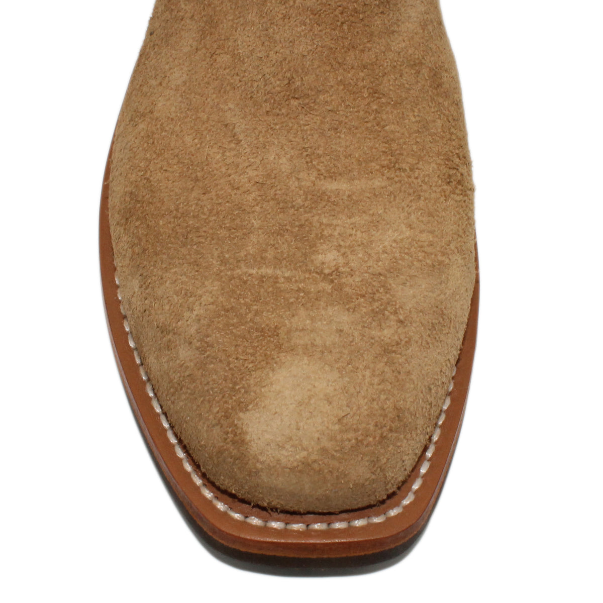 12" Blue upper w/ Loops Stitching

Buckskin Rough Out Steer Vamp

Regular French Square Toe

Block Heel