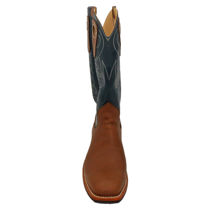 14" Blue Upper w/ Loops Stitching

Saddle Timberjack Steer Vamp

Wide French Square Toe

Slightly Tapered Heel