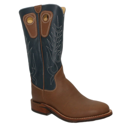 14" Blue Upper w/ Beck Classic Stitching

Saddle Timberjack Steer Vamp

Round Toe

Block Heel