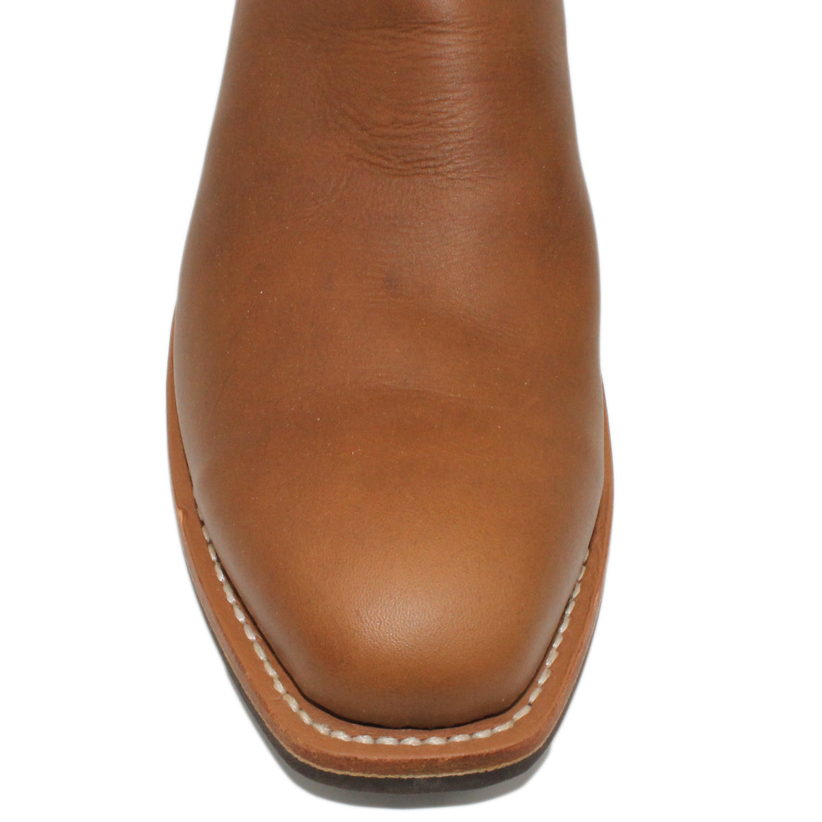 12" Blue Upper w/ Loops Stitching

Saddle Timberjack Steer Vamp

Regular French Square Toe

Block Heel