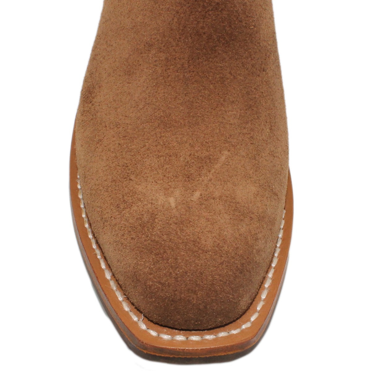 12" Blue Upper w/ Loops Stitching

Saddle Timberjack Steer Rough Out Vamp

Regular French Square Toe

Block Heel