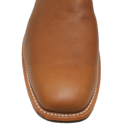 16" Blue Uppers w/ Tulip Stitching

Saddle Timberjack Steer Vamp

Wide French Square Toe

Slightly Tapered Heel