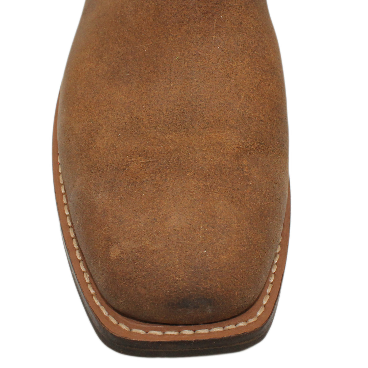 12" Blue upper w/ Loops Stitching

Waxed Rough Out Steer Vamp

Wide French Square Toe

Block Heel