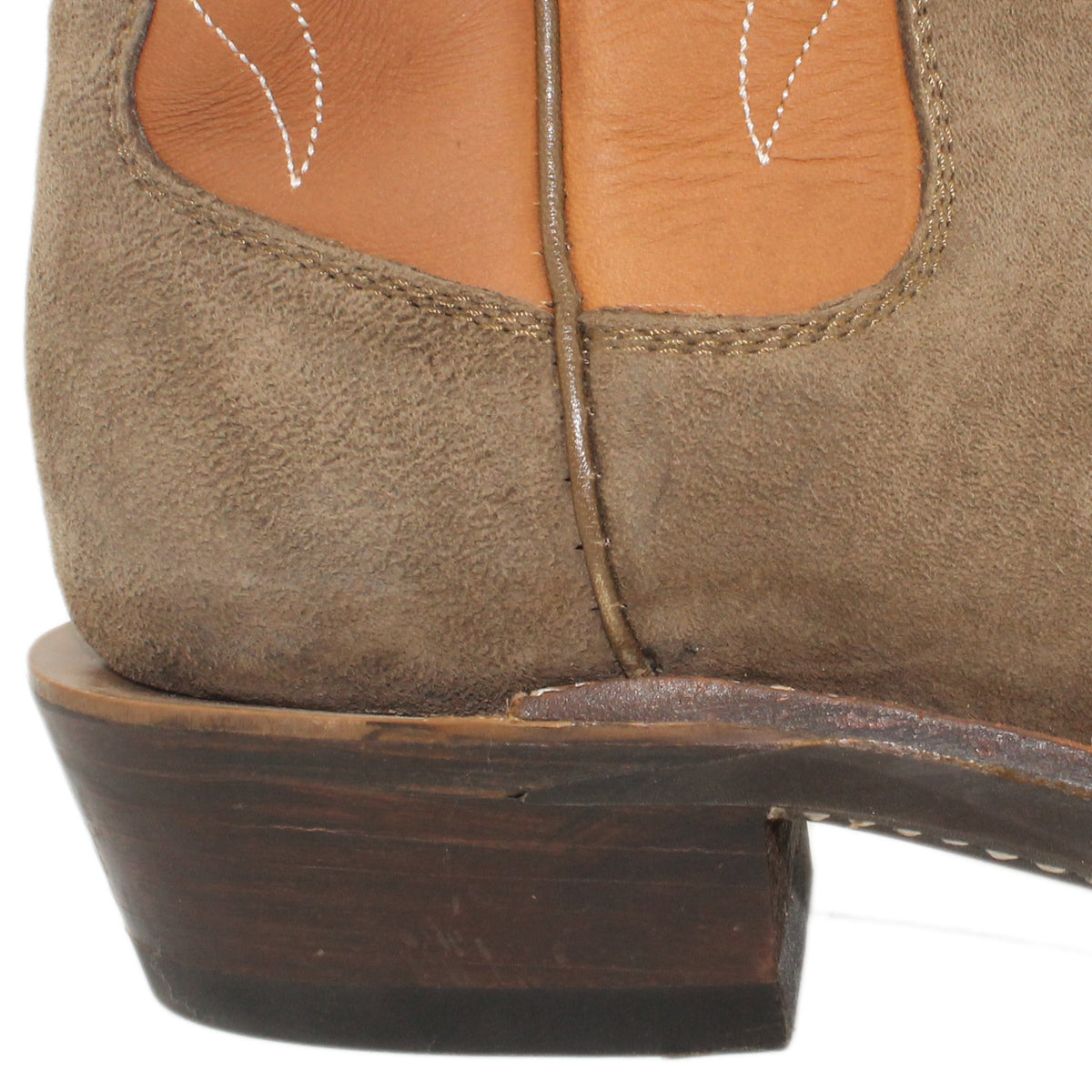 14" Brown Upper w/ Beck Classic Stitching

Gunsmoke Pig Vamp

Wide French Square Toe

Slightly Tapered Heel