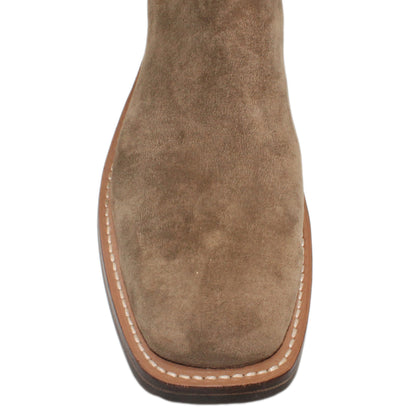 14" Brown Upper w/ Beck Classic Stitching

Gunsmoke Pig Vamp

Wide French Square Toe

Slightly Tapered Heel