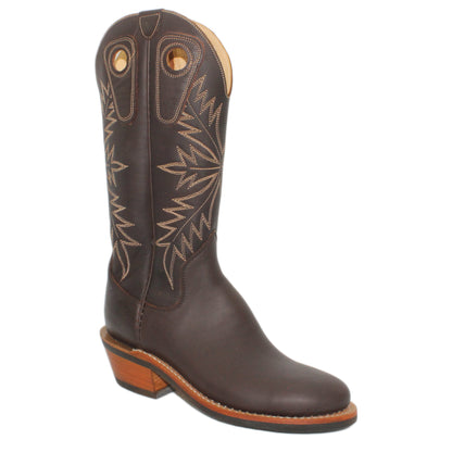 14" Brown Timberjack Upper w/ Oak Stitching

Brown Timberjack Steer Vamp

Round Toe

Block Heel

Vibram Chevron Sole