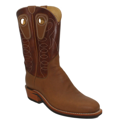 12" Brown upper w/ Loops Stitching

Saddle Timberjack Steer Vamp

Regular French Square Toe

Slightly Tapered Heel