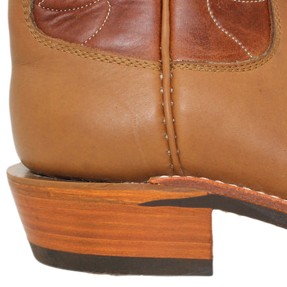 12" Brown upper w/ Loops Stitching

Saddle Timberjack Steer Vamp

Regular French Square Toe

Slightly Tapered Heel
