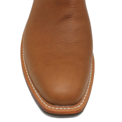 12" Brown upper w/ Loops Stitching

Saddle Timberjack Steer Vamp

Regular French Square Toe

Slightly Tapered Heel