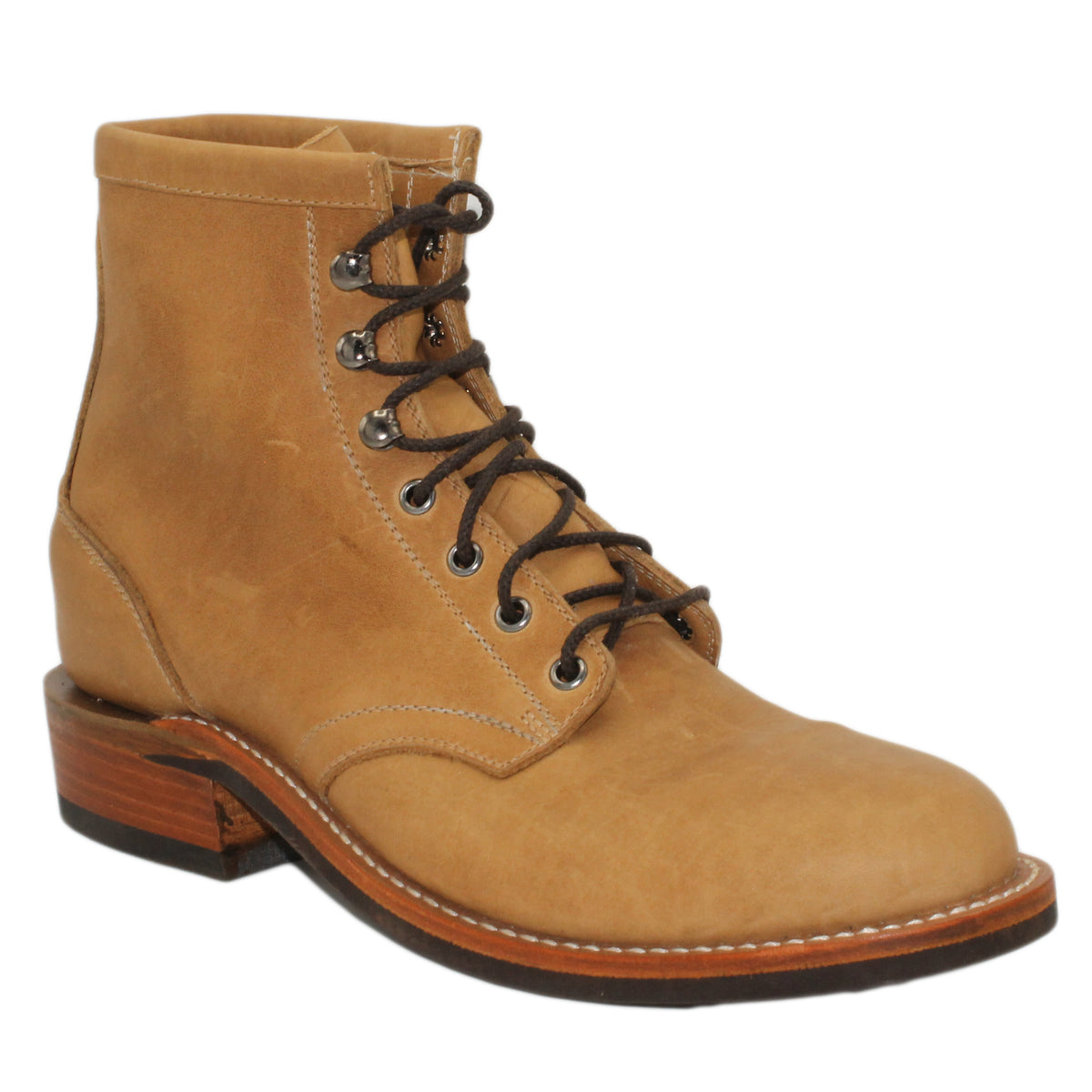 6" Lace-Up

Buckskin Steer

Round Toe

Block Heel