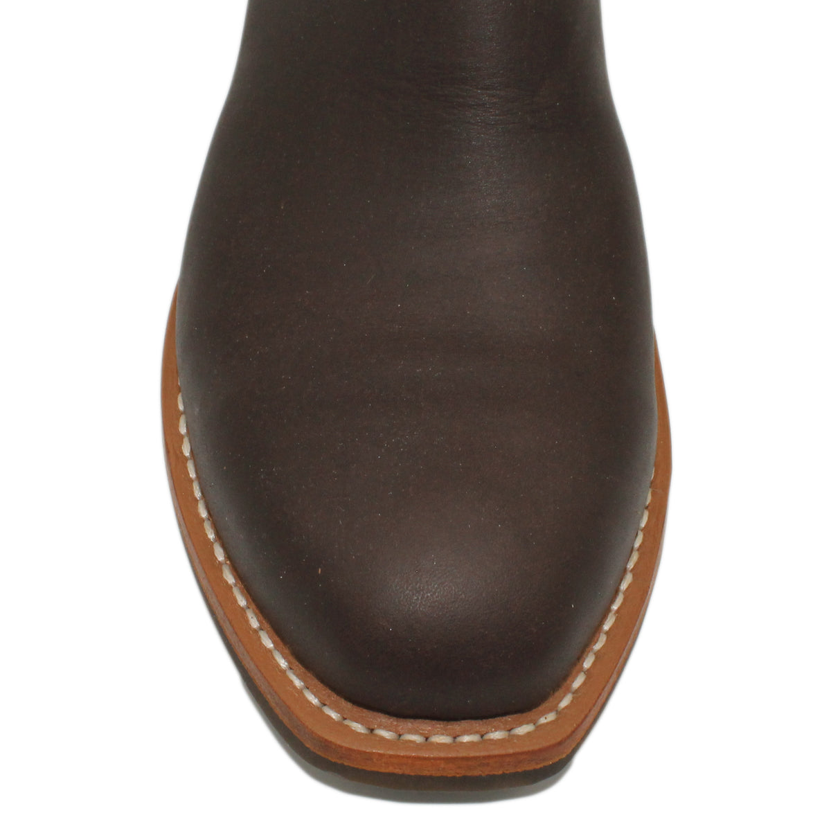 12" Forest Upper w/ Loops Stitching

Brown Timberjack Steer Vamp

Regular French Square Toe

Block Heel