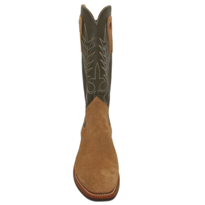 14" Forest Upper w/ Beck Classic Stitching

Buckskin Steer Rough Out Vamp

Regular French Square Toe

Slightly Tapered Heel