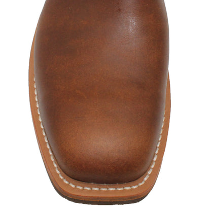 14" Forest Upper w/ Diamond Stitching

Oil Tan Brown Steer Vamp

Wide French Square Toe

Slightly Tapered Heel