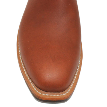 12" Forest Upper w/ Loops Stitching

Tan Timberjack Steer Vamp

Regular French Square Toe

Slightly Tapered Heel