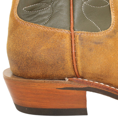 12" Forest upper w/ Loops Stitching

Tibetan Yak Rough Out Vamp

Wide French Square Toe

Slightly Tapered Heel