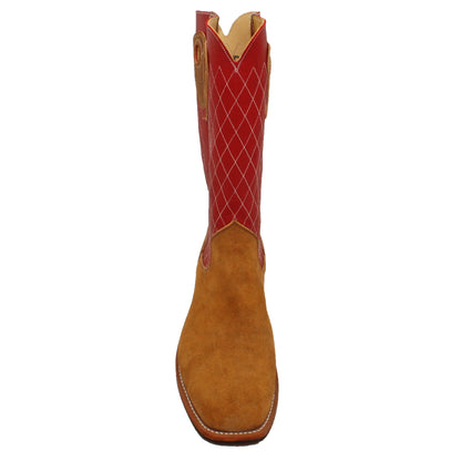 14" Red upper w/ Diamond Stitching

Waxed Yak Vamp

Wide French Square Toe

Slightly Tapered Heel