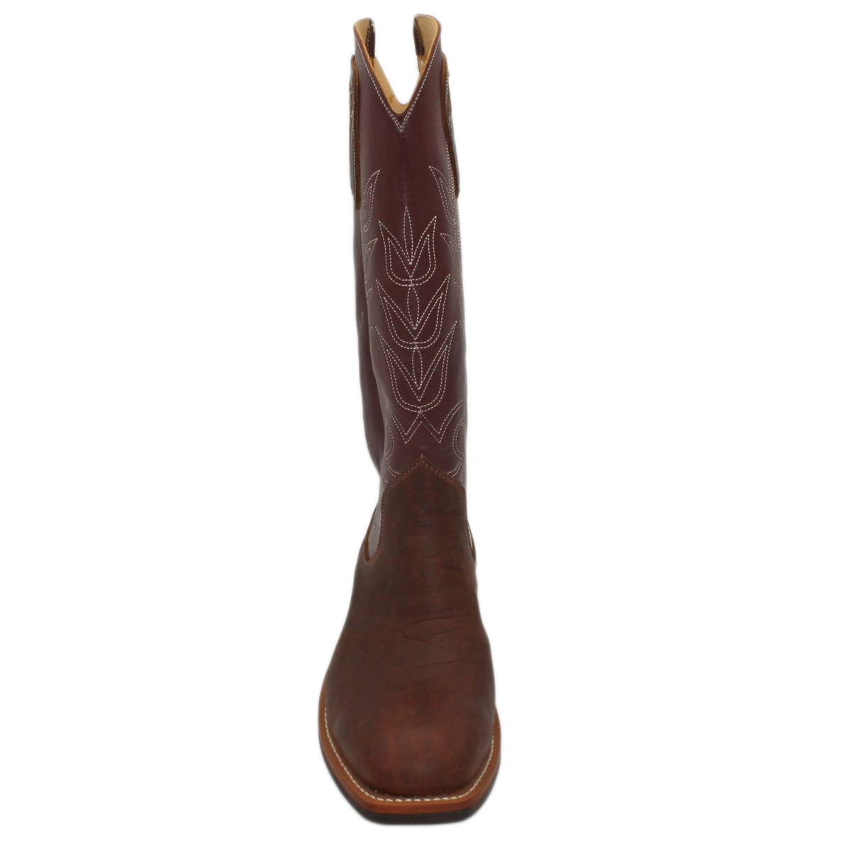 16" Wine Uppers w/ Tulip Stitching

Bison Vamp

Wide French Square Toe

Slightly Tapered Heel