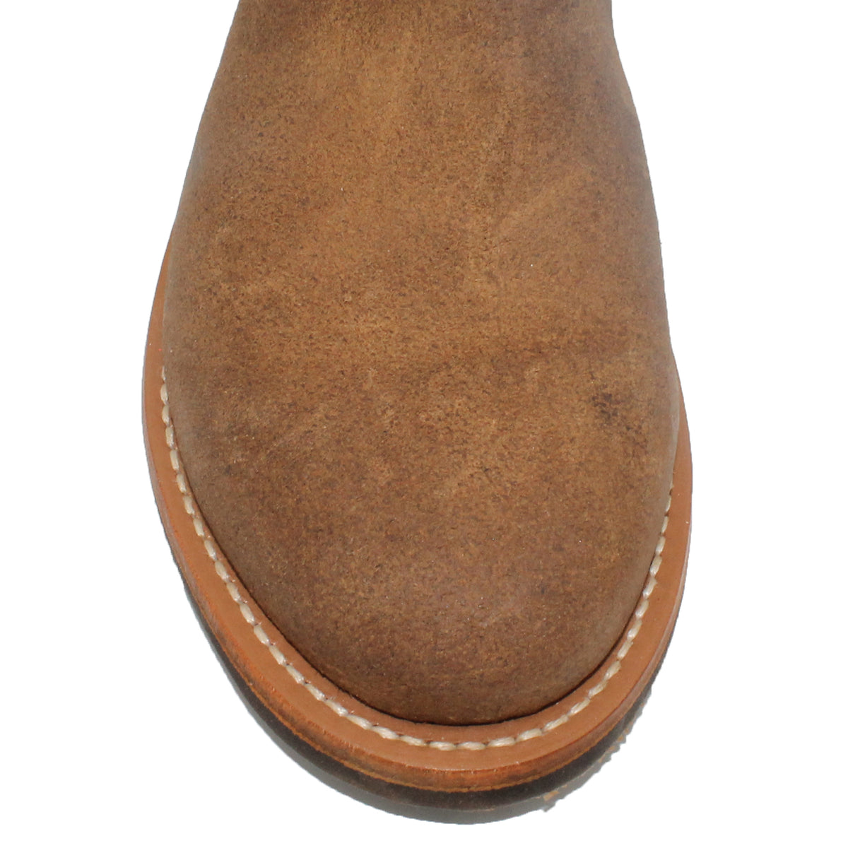 12" Wine upper w/ Loops Stitching

Waxed Rough Out Steer Vamp

Round Toe

Block Heel