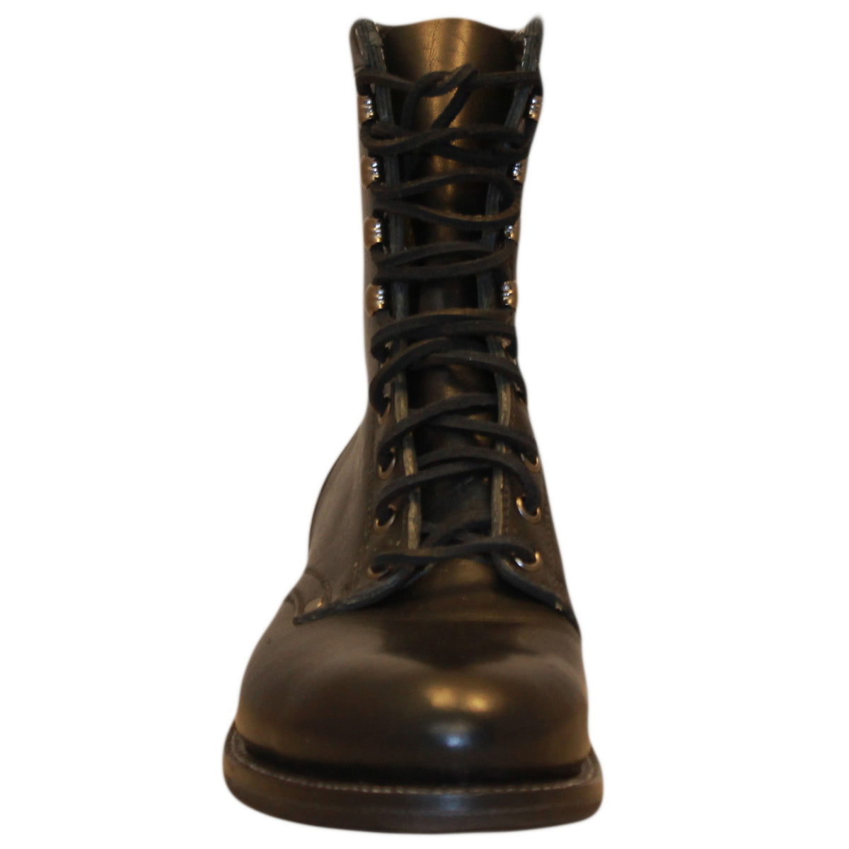 8" Lace-Up

Black Steer

Round toe

Block Heel