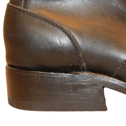 8" Lace-Up

Black Steer

Round toe

Block Heel