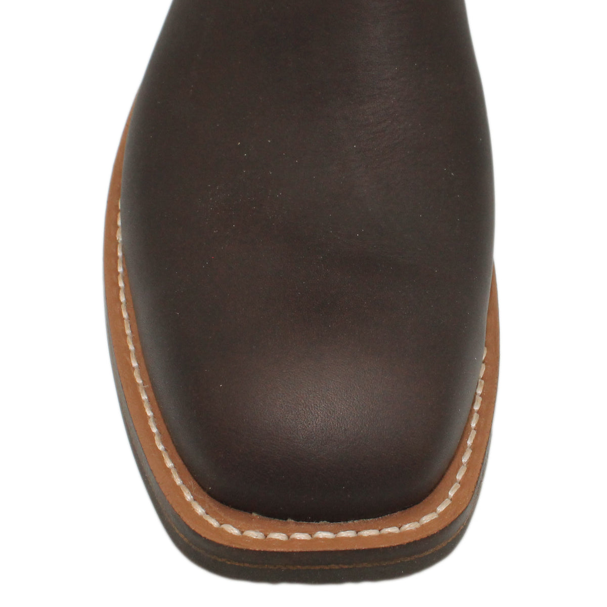 12" Blue Upper w/ Loops Stitching

Brown Timberjack Steer Vamp

Wide French Square Toe

Slightly Tapered Heel