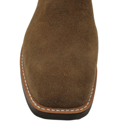 16" Blue Upper w/ Tulip Stitching

Saddle Timberjack Rough Out Steer Vamp

Wide French Square Toe

Slightly Tapered Heel