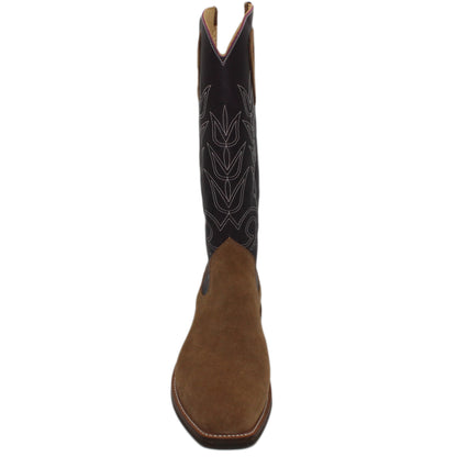16" Purple Upper w/ Tulip Stitching

Saddle Timberjack Rough Out Steer Vamp

Regular French Square Toe

Slightly Tapered Heel