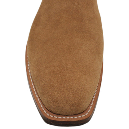 16" Purple Upper w/ Tulip Stitching

Saddle Timberjack Rough Out Steer Vamp

Regular French Square Toe

Slightly Tapered Heel