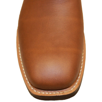 14" Wine Upper w/ Beck Classic Stitching

Saddle Timberjack Steer Vamp

Wide French Square Toe

Slightly Tapered Heel