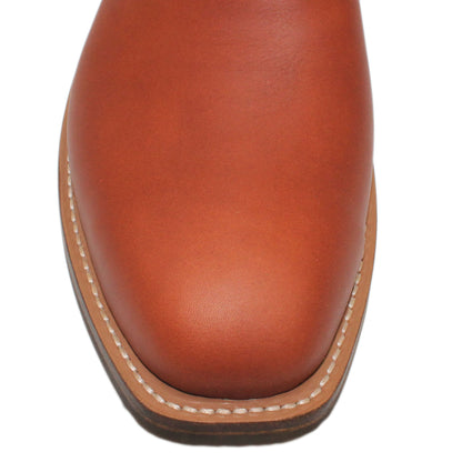 12" Wine Upper w/ Loops Stitching

Tan Timberjack Steer Vamp

Regular French Square Toe

Slightly Tapered Heel