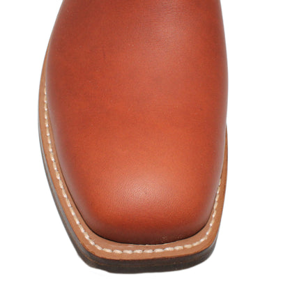 12" Wine Upper w/ Loops Stitching

Tan Timberjack Steer Vamp

Wide French Square Toe

Slightly Tapered Heel